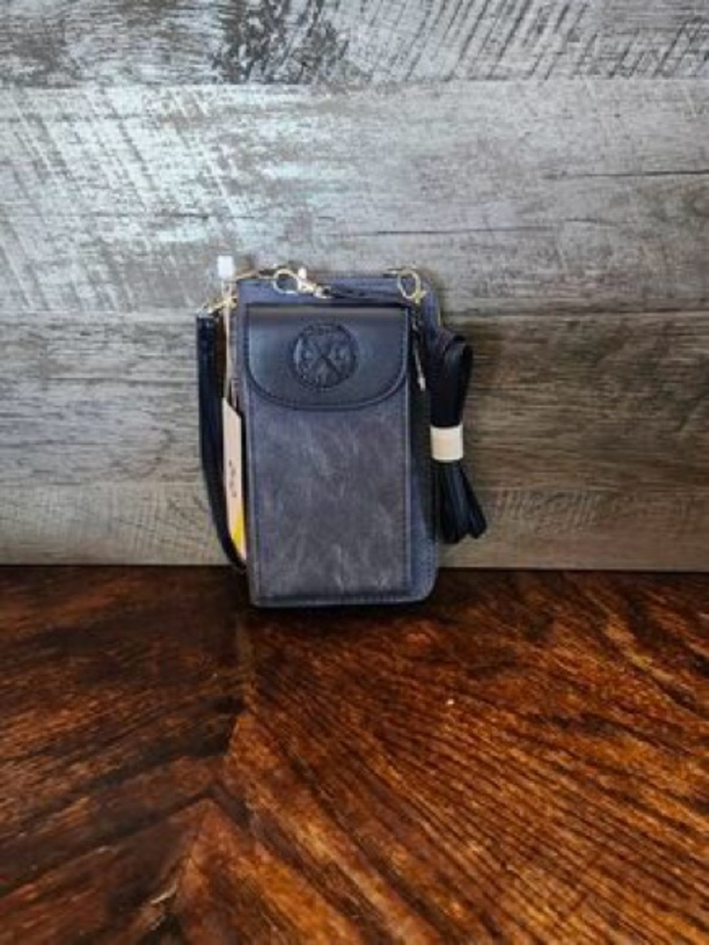 Christian Lacroix Blue Suede Crossbody Phone Bag - Picture 4 of 4